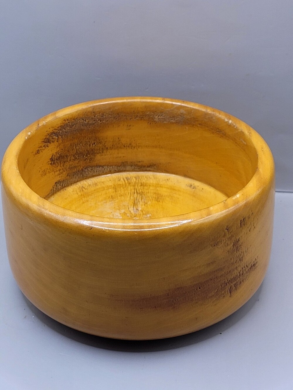 Vintage Hand Turned Wooden Bowl Rustic Primitive Dough Bowl 6" Catch-all